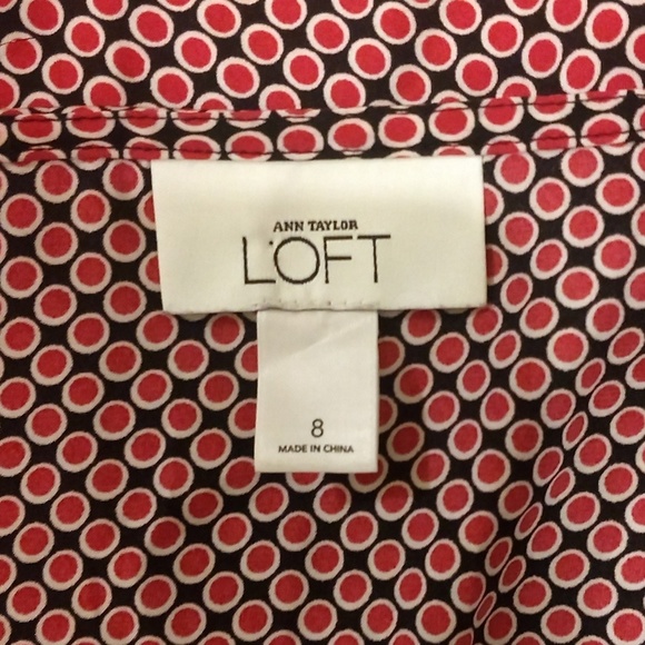 Ann Taylor Loft circle ruffle top sz 8 *J - Picture 6 of 6